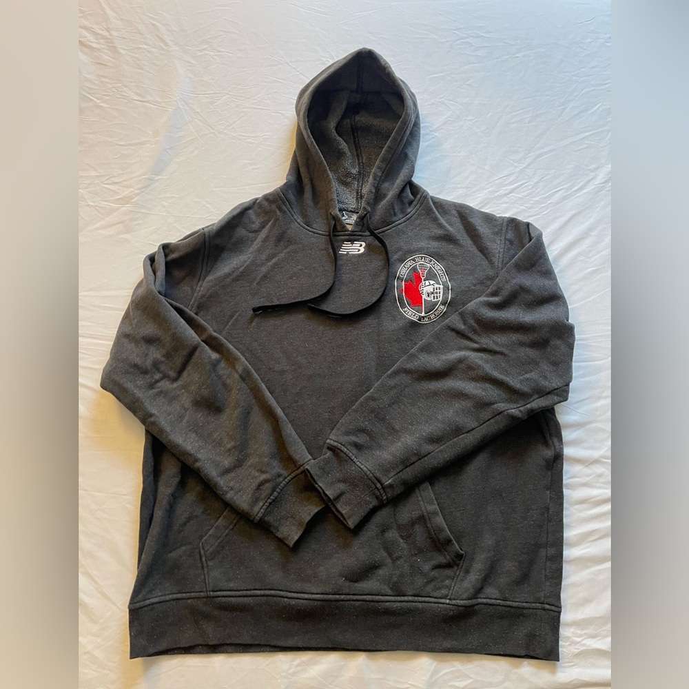 New Balance Men's Charcoal Hoodie with Logo